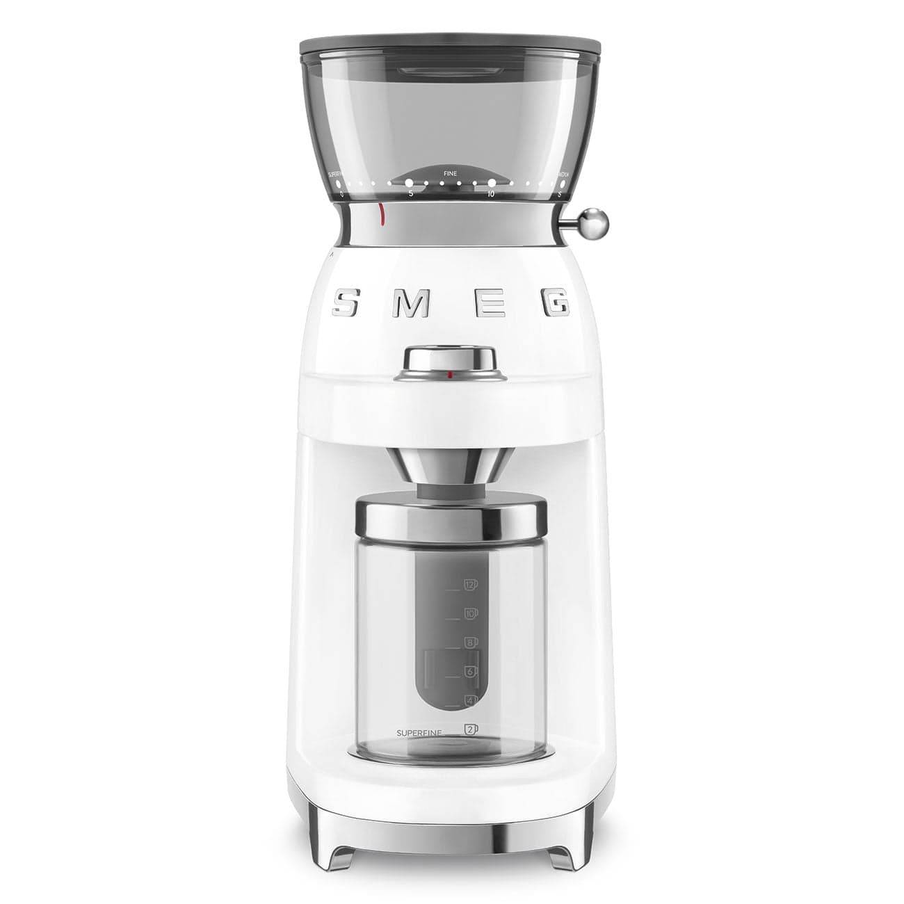 Máy xay cà phê Smeg CGF03WHEU - Smeg - Một tách cà phê ngon bắt đầu từ quá trình xay. Máy xay cà phê Smeg CGF03 là lựa 