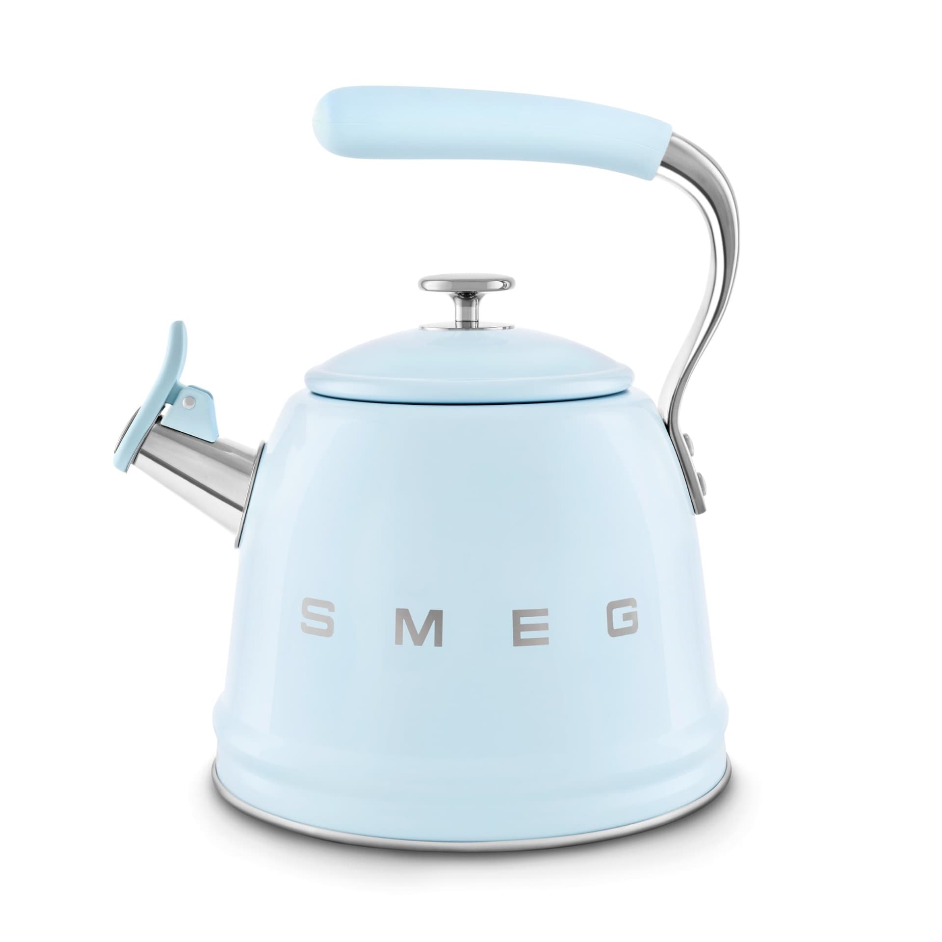 Ấm đun từ thổi sáo hiệu Smeg model WKF01PBEU, màu xanh blue - Smeg - Được thiết kế để bổ sung hoàn hảo cho mọi gian bếp, ấm đun từ thổi sáo này kết h